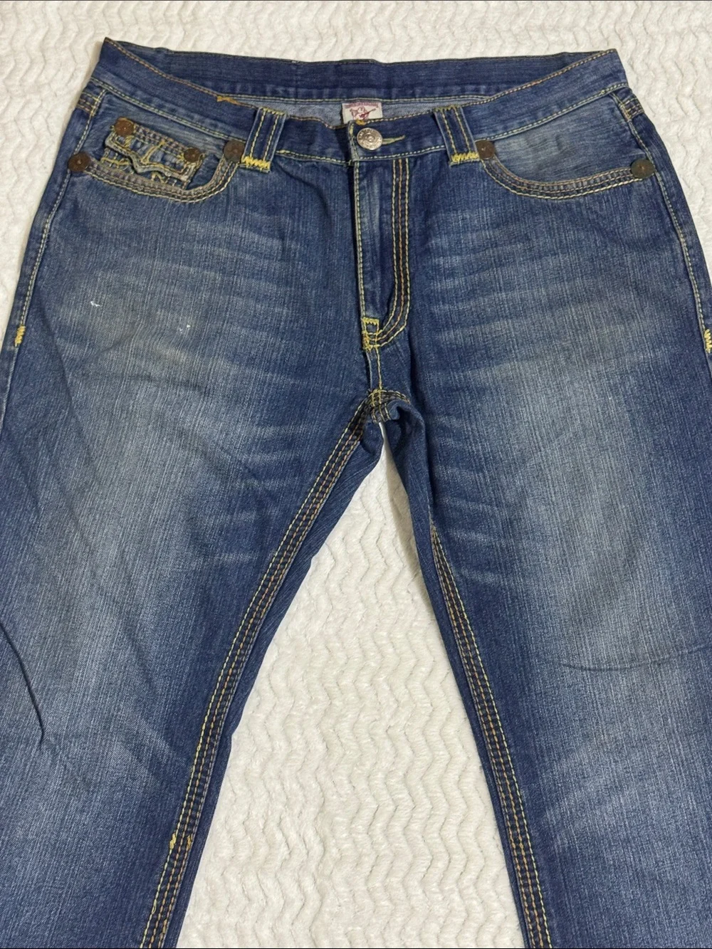 Vintage True Religion Bobby Super T Jeans Mens Size 36 Thick Stitch MADE IN USA